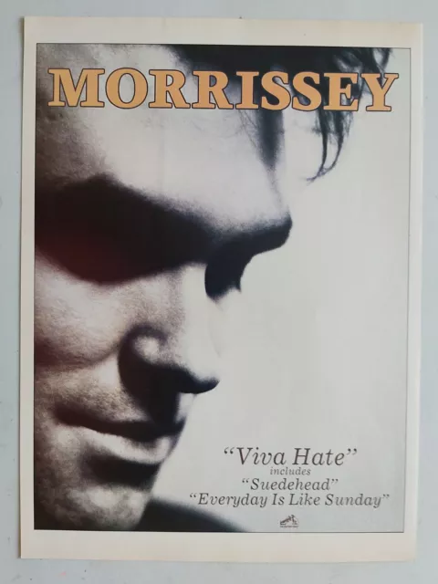 Morrissey Viva Hate Uk Full Page Magazine Advert