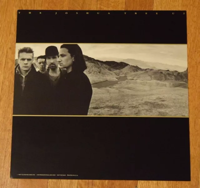 U2 Joshua Tree 1987 2-Sided Record Store Promo Album Flat Art Poster RARE