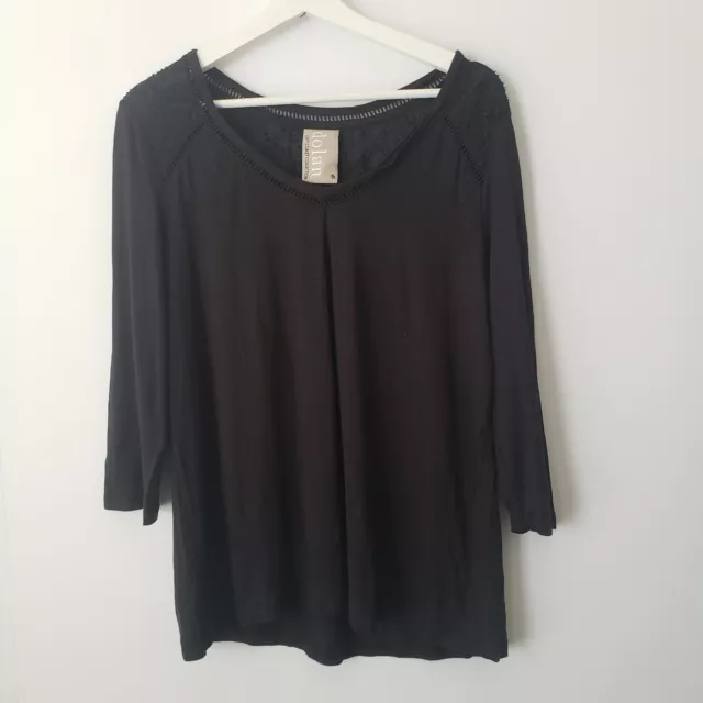 Anthropologie Dolan Left Coast Black Maisy top size M