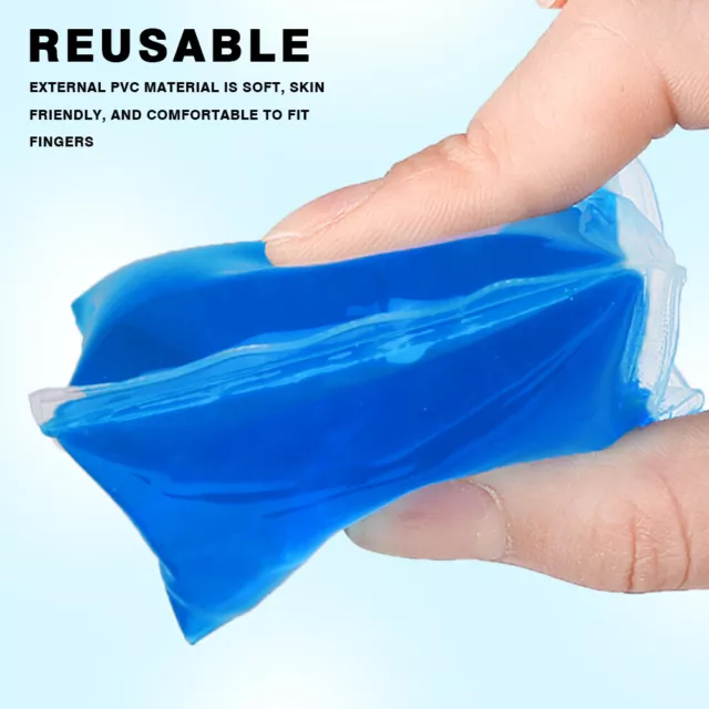 PVC Finger Ice Pack Portable Gel Ice Pack for Injuries Tendonitis (5cm) 3