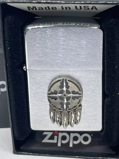 Zippo 2007 Native American Dream Catcher Emblem Lighter Unfired In Box V504