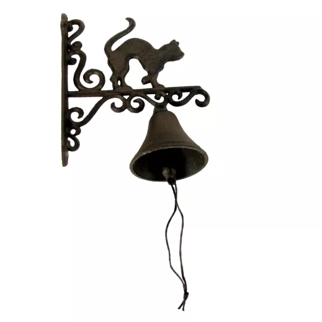 Rustic Metal Wall Mount Cat Door Call Bell Farm/Garden/Yard/Patio Decor Doorbell