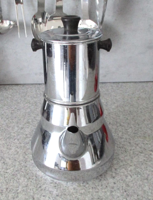 Cafetière ITAL EXPRESS made in ITALY aluminium bakélite design XXe N3865