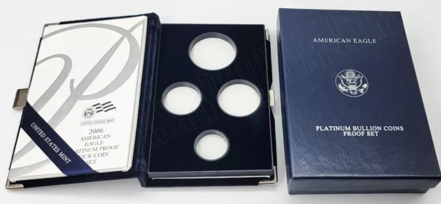 2006 AMERICAN EAGLE PLATINUM 4 COIN PROOF SET US Mint Box W COA - NO COIN
