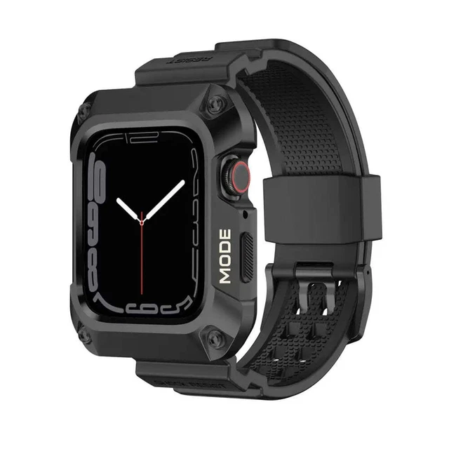 Watch Bands Case For Apple Watch Series SE 7 6 5 4 iWatch  Metal Dial Protective