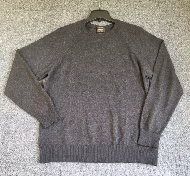 Neiman Marcus Men's Charcoal Size M Cashmere/Silk Blend Long Sleeve Pull Over