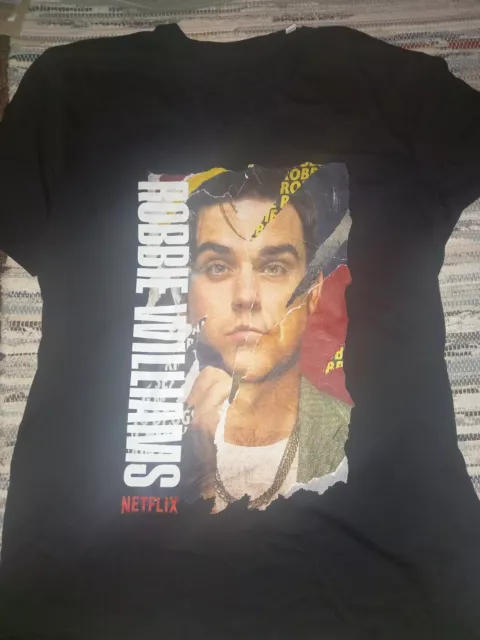 Robbie Williams Netflix Promotional Item Rare T Shirt Adults Size Large