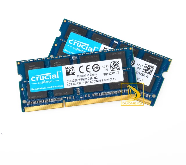 thumbnail image 2 of Speed Up Your Laptop: Crucial 32GB (2x16GB) DDR3-1600 SO-DIMM RAM Kit 2 of 4