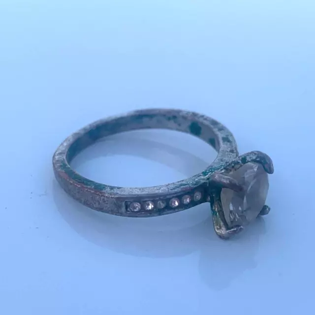 Rare Ancient Antique Silver Roman Wedding Ring Amazing Artifact Authentic