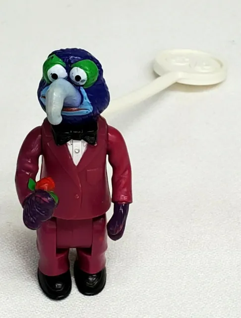 Vintage 1979 Fisher Price MUPPET SHOW PLAYERS Stick Puppet GONZO 4" Figure