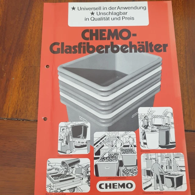 CHEMO Glasfieberbehälter Schlepper Traktor Prospekt Landmaschine j