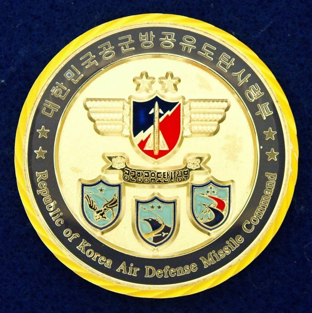 ROKAF KOREA AIR Force Air Defense Missile Command Challenge Coin KC-19