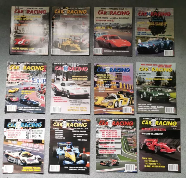Twelve Copies US Slot Car Magazine "Model Car Racing" Noughties Good Condition