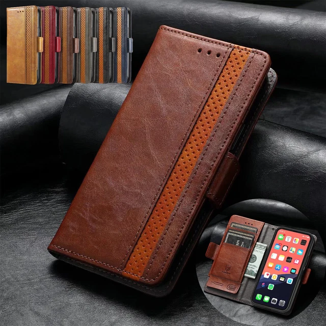 pour Xiaomi Redmi Note 11T 10 9 8 Pro 9C Etui Coque Housse portefeuille en cuir