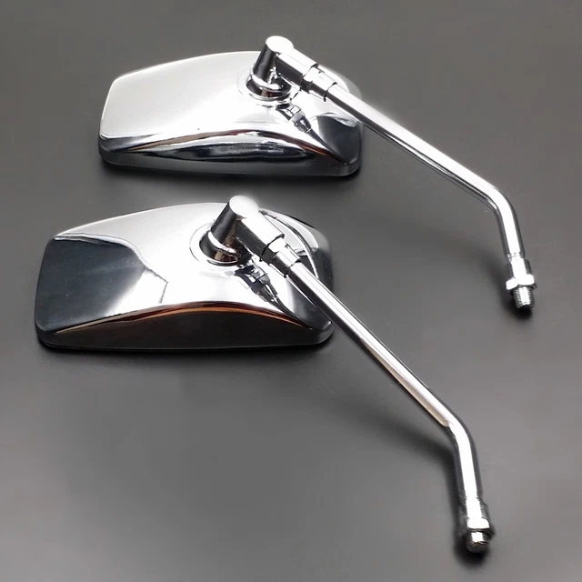 Rétroviseur droit de moto de chrome de 10mm pour Honda Kawasaki Suzuki Cruiser