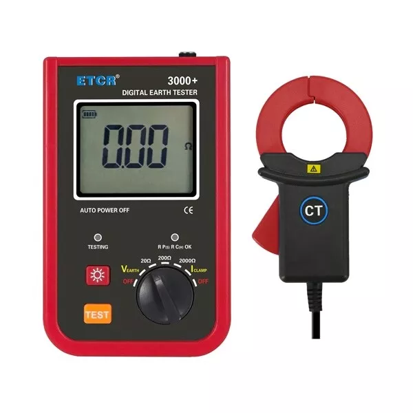 ETCR3000+ Gamma di resistenza tester digitale resistenza terrestre 0,10Ω ~ 2000Ω ⊕IK