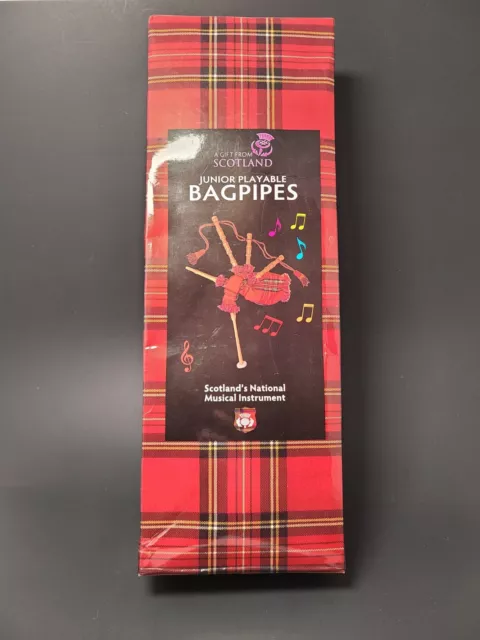 World Famous Playable Junior Bagpipes in Box Musical Instrument - Exc Cond