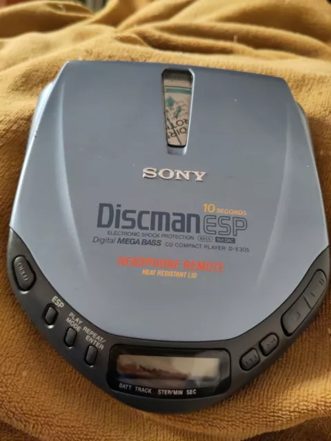 SONY D-E305 Walkman Lecteur portable Baladeur CD Player. Fonctionne. Testé.