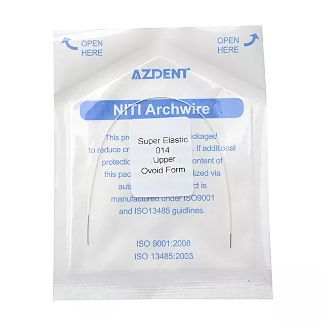 AZDENT Dental Orthodontie Super Élastiques Niti Arch fils ronds ovoïdes revêtus de couleur 2