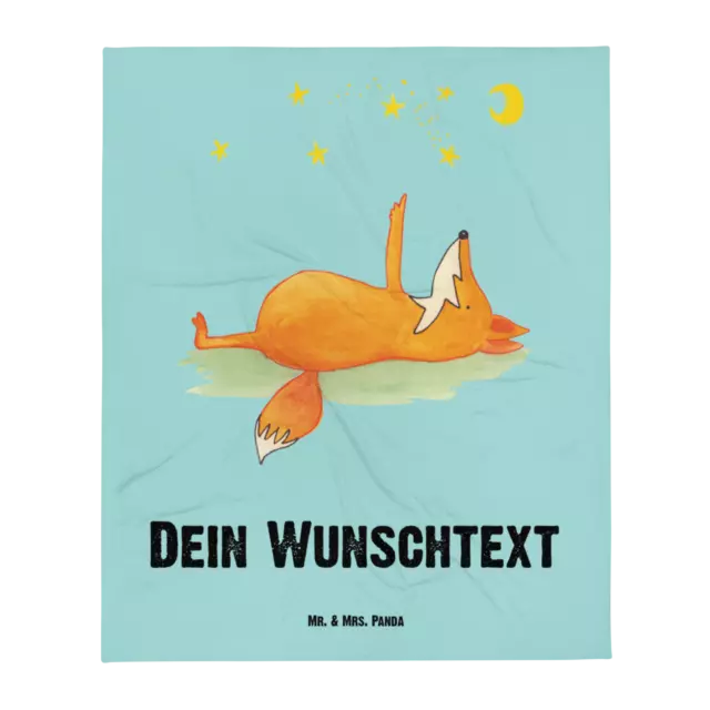 Babydecke mit Namen Fuchs Sterne - Personalisierte Geschenke tröstende Worte