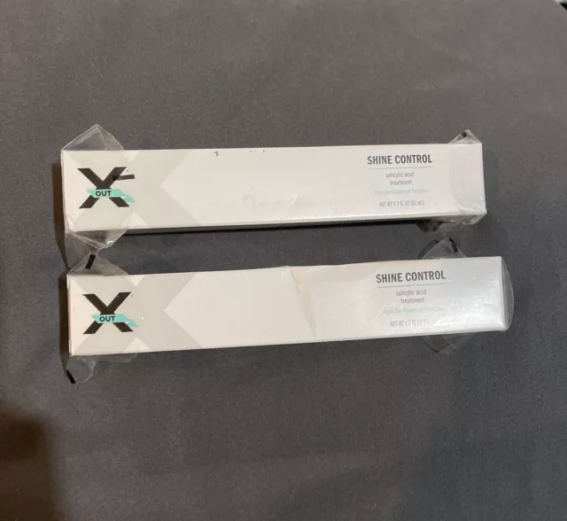 2 Pack X Out Shine Control Exp 10/2022 1.7 Fl Oz New 2 Boxes Makers of Proactiv