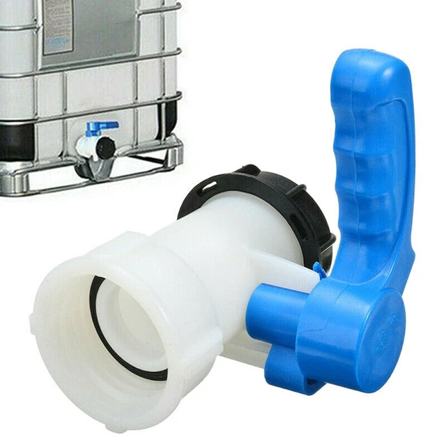 Rubinetto di scarico, valvola di scarico, adattatore IBC, valvola di scarico a sfera, adattatore per tubo S60 x 6 IBC, accessorio per serbatoio dell'acqua piovana IBC (20 mm