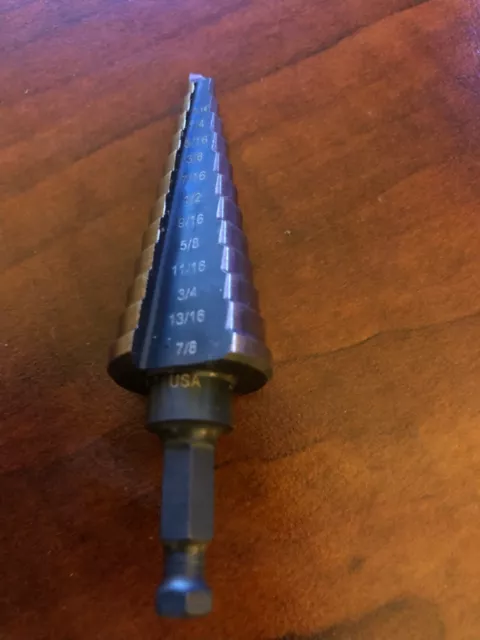 IRWIN Unibit 12-Step Drill Bit (3/16-in to 7/8-in) - NEW - NO BOX FREE SHIPPING
