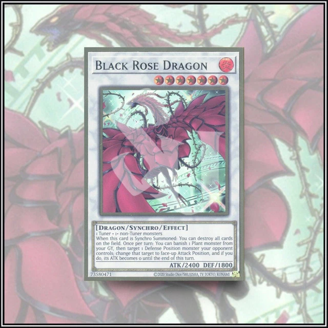 YuGiOh BLACK ROSE DRAGON | PREMIUM GOLD RARE ▪️ 1ST EDITION ▪️ ALTERNATE ART 💎