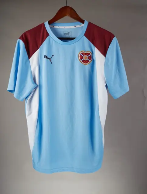 Heart Of Midlothian Scotland Authentic Puma Training Jersey Shirt Size L