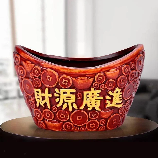 Feng Shui Vase Wealth Fortune Cacti Plant Planter Pots Flower Pot for Office