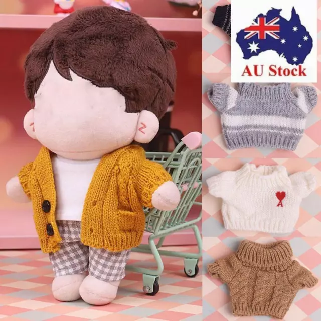 20cm Doll Clothes Dolls Sweater Tops Knitted Sweater Clothes Doll Warm Sweater
