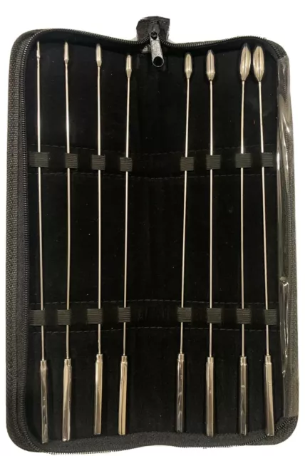 Bakes Rosebud Urethral Sounds Dilator Set Of 8 Pcs Surgical (3mm-10mm)