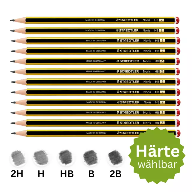 12x STAEDTLER Bleistifte Noris 120, Bleistift HB schwarz/gelb