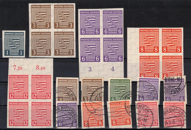 SBZ PROVINZ SACHSEN Lot aus 66-71X postfr.+ gest. ,s.scan