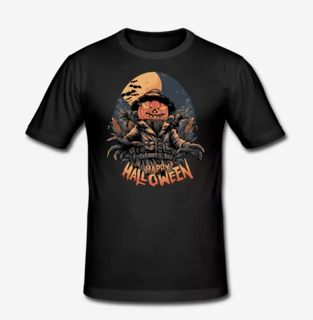 T-shirt zucca Happy Halloween costumi spaventosi per donna uomo dolcetto o scherzetto