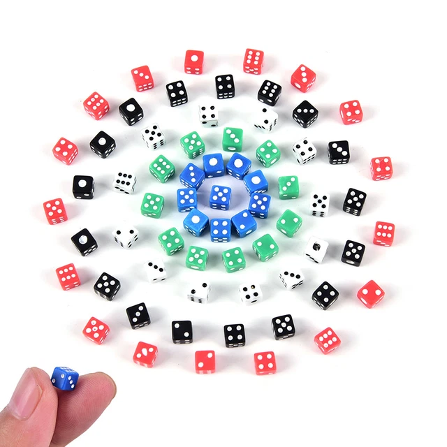 40x Standard 5mm dice set D6 acrylic for Playing Game small dice'QV
