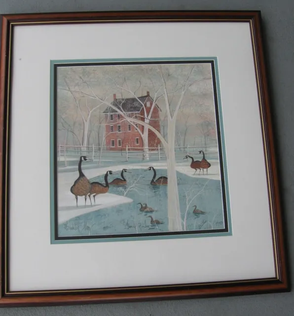 1999 P. Buckley Moss Signed limited Lithograph Print- Family of Love, Framed