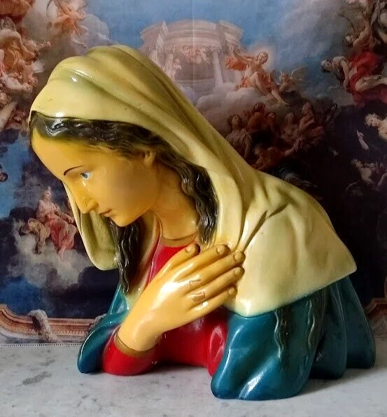 Sainte vierge en plâtre - Comptoir du Broc webstore
