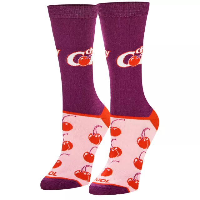 Cool Socks, Cherry Coca-Cola, Coke Socks for Women, Cheeries, Cute Novelty Print