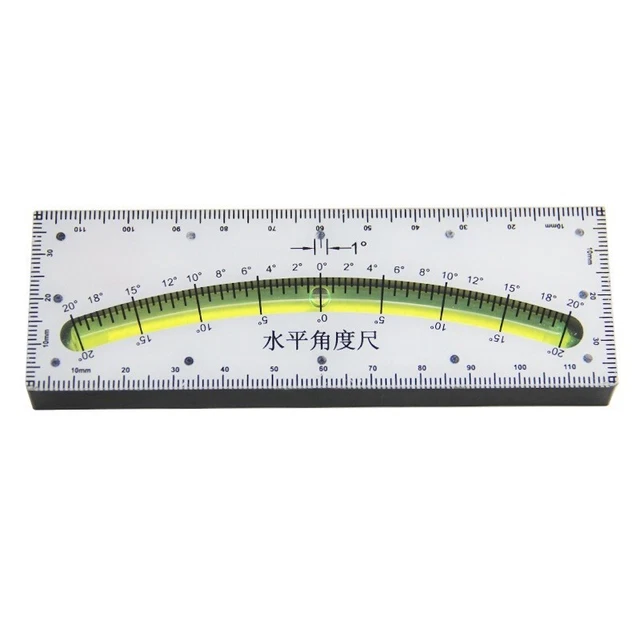Pratico indicatore di inclinazione lunghezza inclinometro angolo di inclinazione in plastica 120 mm