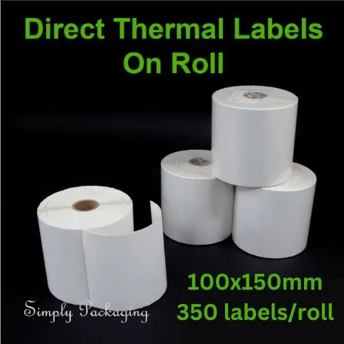 Direct Thermal Shipping Label 100x150mm ( 350 Labels Per Roll ) 4x6 Labels Roll