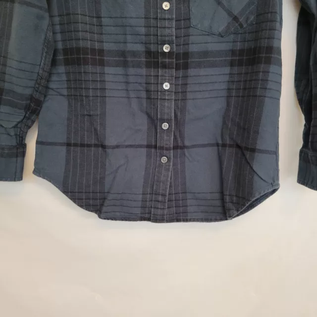 Banana Republic Soft Wash Button Up Flannel Plaid Shirt Size Petite XXS 3