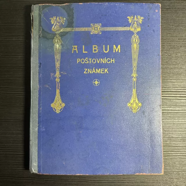 Altes Jugendstil Album aus der Tschechoslowakei mit 400 Briefmarken