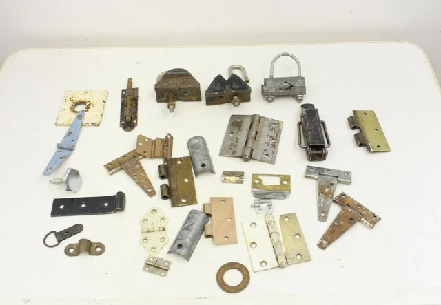 Vintage hinge Lot of door hardware cabinet door Harness Gate Fence Latch #1