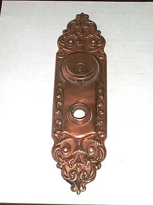 Antique VictorianDor Knob Backplate W/Faux Cylinder 2