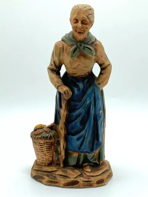 Vintage NAPCO Napcoware C-6652 Hand Painted Woman Farmer Figurine N835