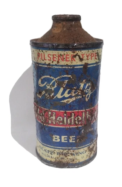 Blatz Old Heidelberg  Beer IRTP empty cone top Beer Can