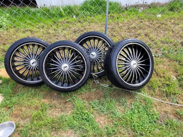 (4) VELOCITY RIMS W/ Low Profile Tires VW11M 20x8.5 5x114.3/120 +35