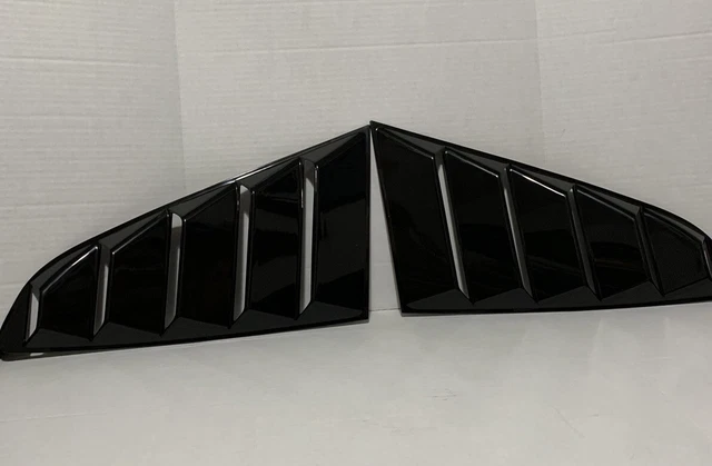 Rear Quarter Side Window Scoop Lovers For 2015-22 Ford Mustang - 2 Pcs Black