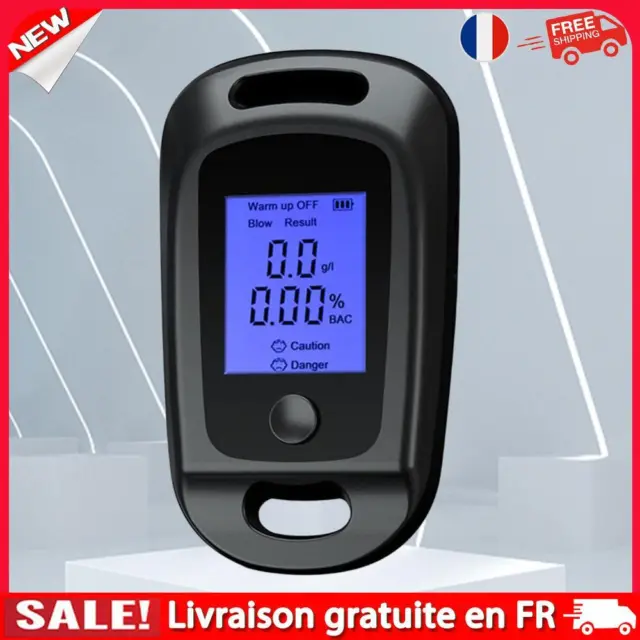 Digital Alcohol Detector Grade Accuracy Handheld Breath Alcohol Tester (Black)
